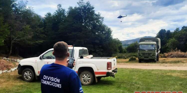Incendios forestales en el sur del país. Bomberos de nuestra provincia colaboran en el operativo.