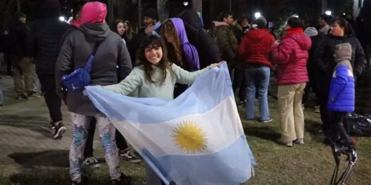 Argentina campeón. Festejos en la ciudad de Carcarañá