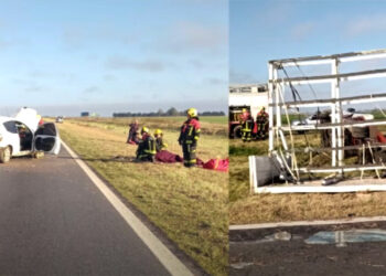 Accidente múltiple en la autopista Rosario-Córdoba: cuatro personas heridas