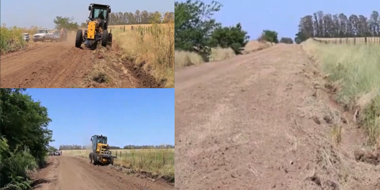 Obras en la Ruta Provincial 26 S, entre el puente del río Carcarañá y Lucio V. López